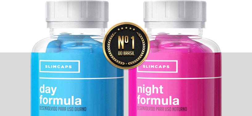 produto Imagem dos potes de Slimcaps Day Formula e Night Formula